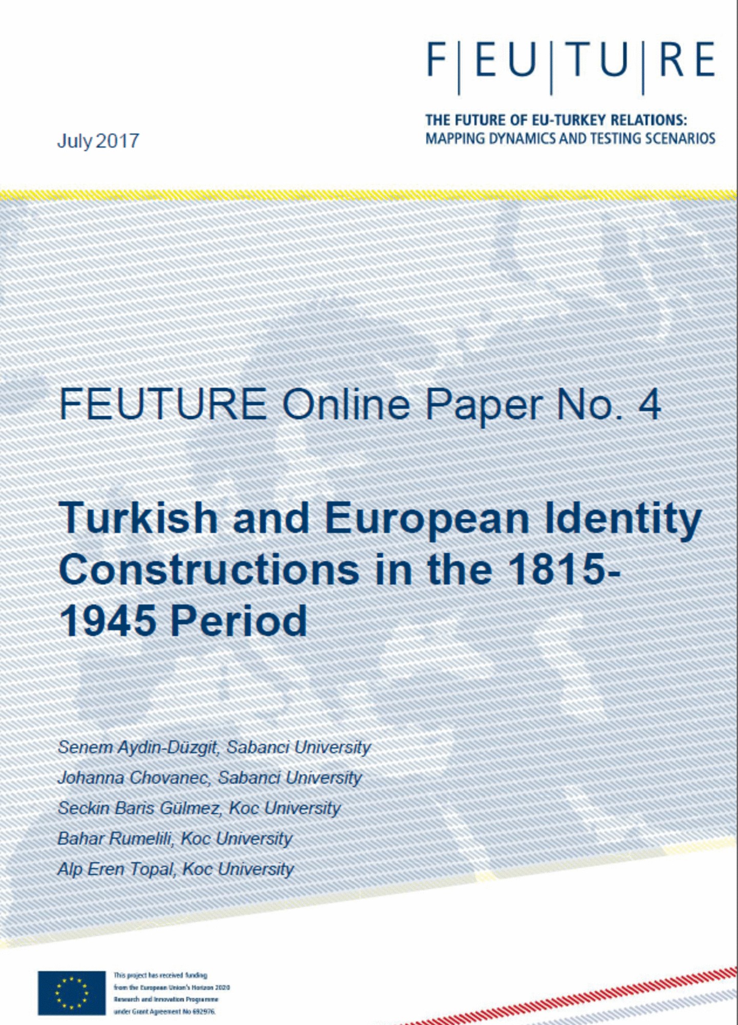 Turkish and European Identity Constructions in the 1815-1945 Period